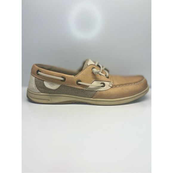 Sperry Top Sider Boat Shoe Women’s Size 9 US / 40EU Rosefish Linen/Oat STS97405 - Picture 1 of 11